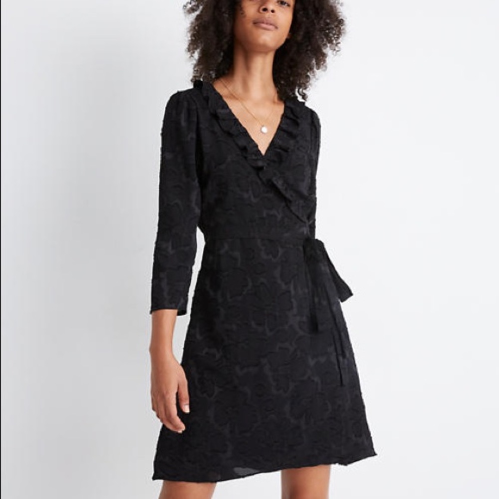 NWT Madewell Ruffled Wrap Dress
